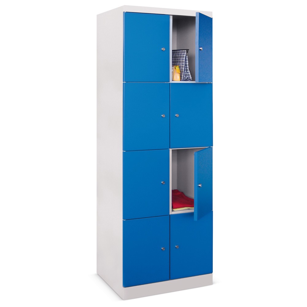 Produktabbildung Nr. 4: Meuble coffre-fort PAVOY avec portes battantes, 2 x 2 compartiments, H x l x P 1 800 x 600 x 500 mm, bleu gentiane, gris clair