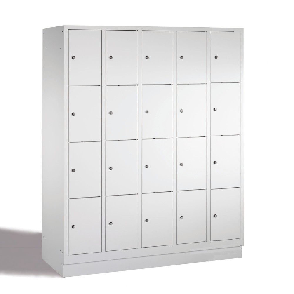 Illustration du produit: Meuble coffre-fort PAVOY avec serrure à cylindre, 5 x 4 compartiments, H x l x P 1 518 x 1 530 x 500 mm, bleu gentiane, gris clair