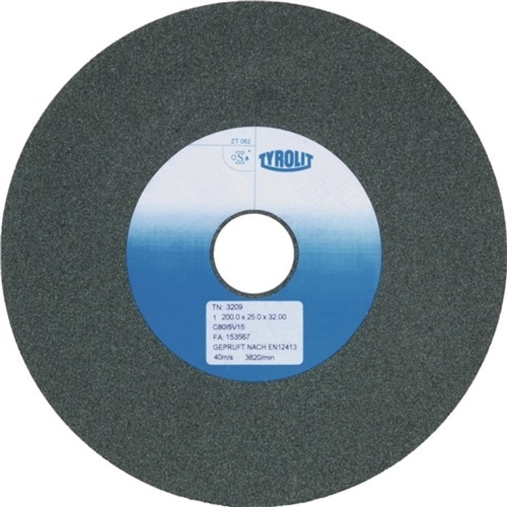 Illustration du produit: Disque pour tourets à meuler D.200xB25x32 mm 80 carbure de silicium TYROLIT