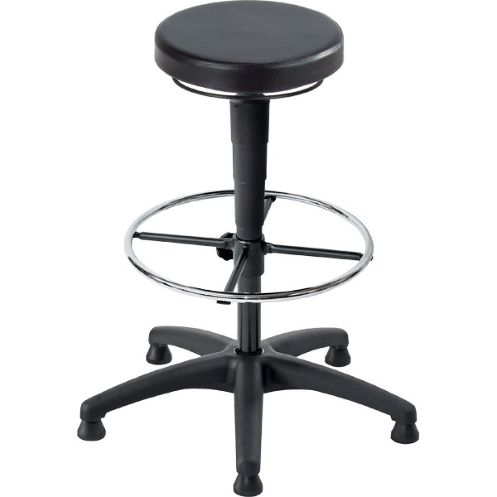 Produktabbildung: meychair Hocker Universal Plus, PU-Sitz, Sitzhöhe 590-840 mm, Kunststoffbasis, Bodengleiter