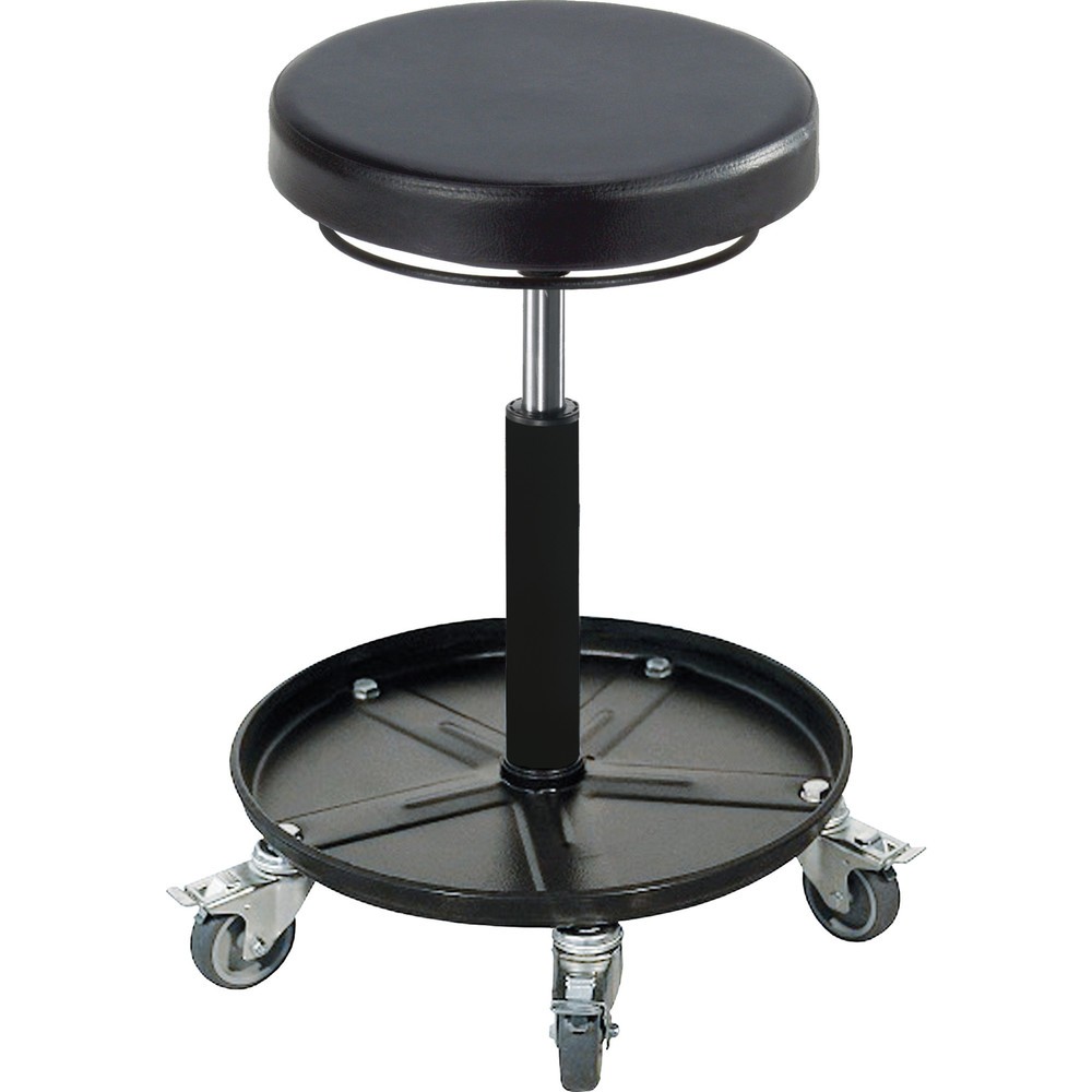 Illustration du produit: meychair Tabouret de travail, avec assise ronde en PU, hauteur d'assise 420-550 mm, avec pied en forme de cuvette et roulettes à dispositif de blocage