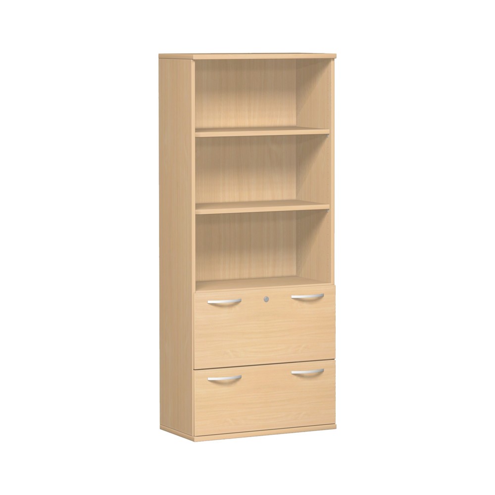 Produktabbildung: Geramöbel Modulschrank Profi mit Hängeregistratur, 5 OH, Buche