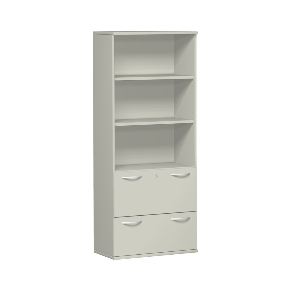 Produktabbildung: Geramöbel Modulschrank Profi mit Hängeregistratur, 5 OH, lichtgrau