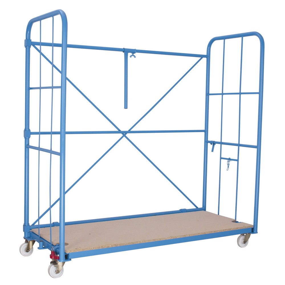 Produktabbildung: Möbel-Rollbox mit Gitterseiten + Rückenstreben, HxBxT 1.730 x 1.730 x 730 mm