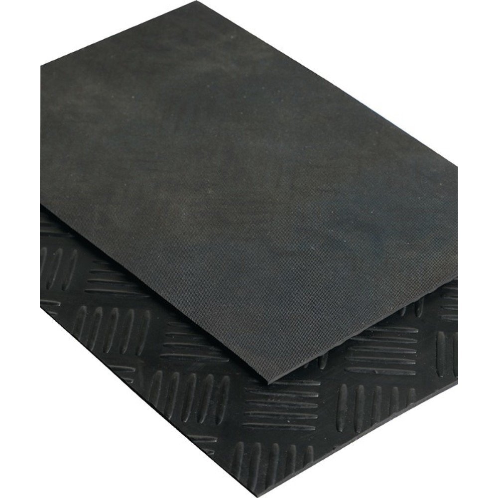 Illustration du produit: MÖLLER Hammerschlagmatte, schwarz NR/SBR, Breite 1,4 m Länge 10 m Dicke 3 mm, Rolle