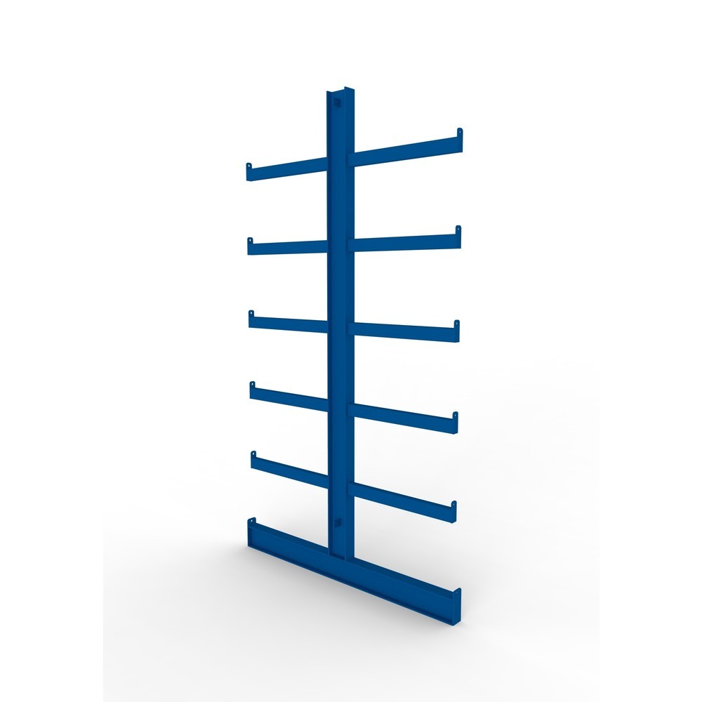 Illustration du produit: Montant cantilever ATLAS ST pour rayonnage à tablettes META, double face, RAL 5010 bleu gentiane, H x P 2 000 x 1 000 (2 x 500) mm