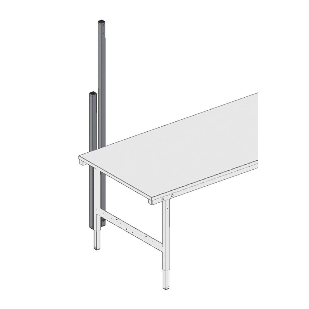 Produktabbildung Nr. 2: 2 montants de fixation longs, HxlxP 1 770 x 40 x 40 mm, 1 085 mm au-dessus du plateau de table