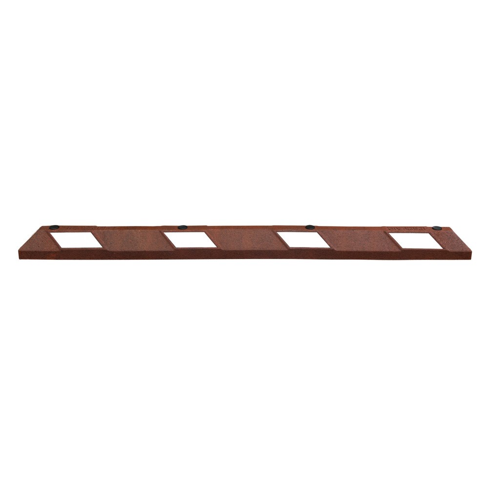 Produktabbildung Nr. 1: MORAVIA Radstopp Park-AID®, rotbraun mit weissen Reflexstreifen, Breite 1.800 mm