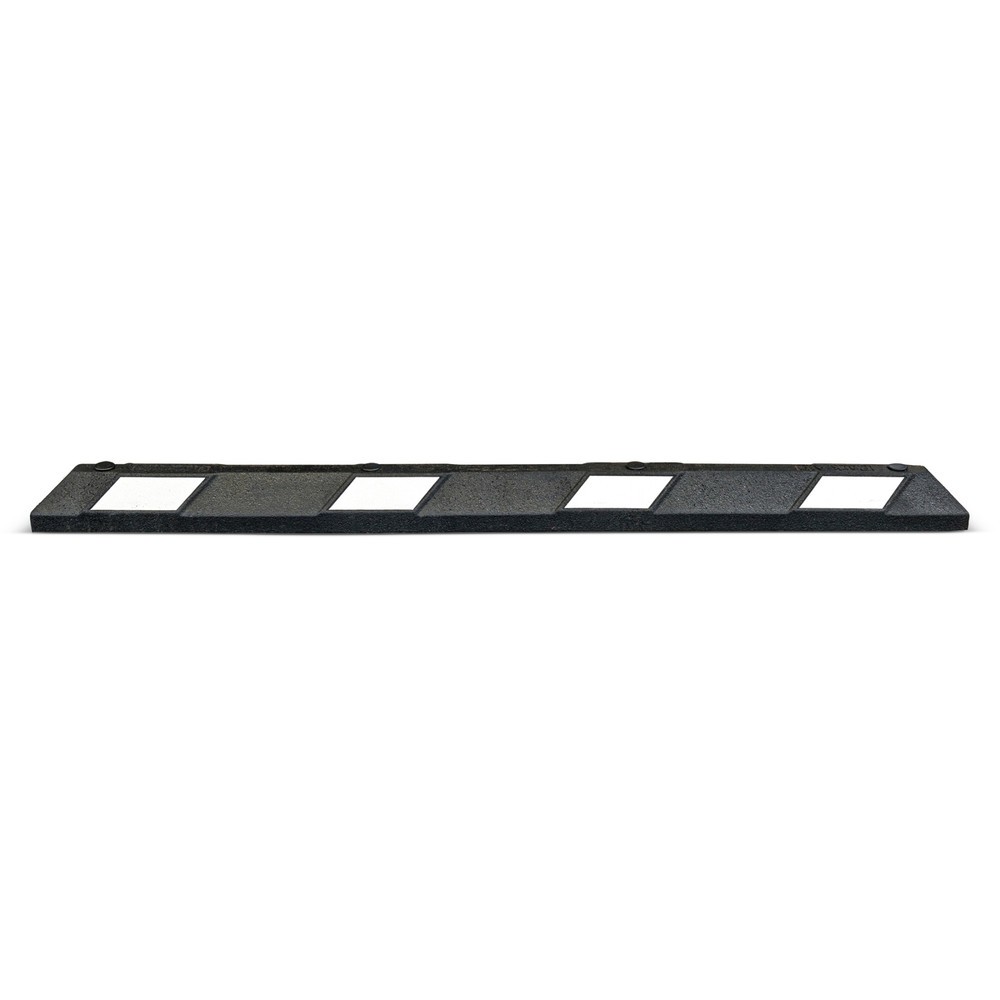 Produktabbildung Nr. 1: MORAVIA Radstopp Park-AID®, schwarz mit weissen Reflexstreifen, Breite 1.800 mm