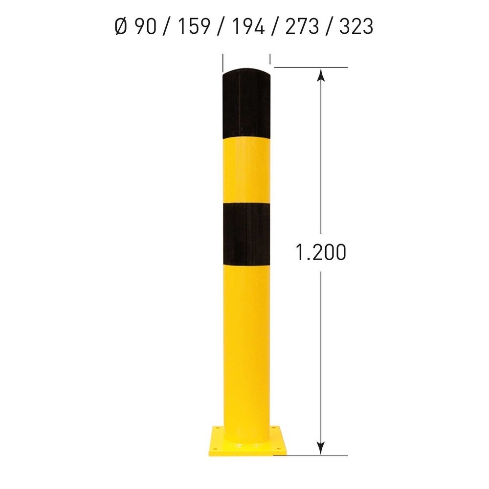 Produktabbildung Nr. 3: MORAVIA Rammschutzpoller, zum Aufdübeln, Aussenbereich, Höhe 1.200 mm, Ø 159 mm