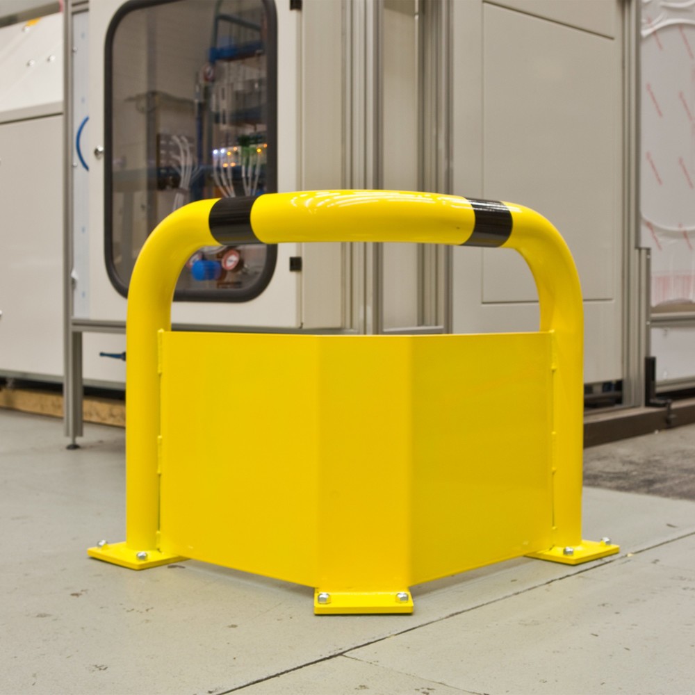 Produktabbildung Nr. 2: MORAVIA Rammschutzbügel mit Unterfahrschutz,  Innenbereich, winkelförmig, HxL 600 x 600 mm