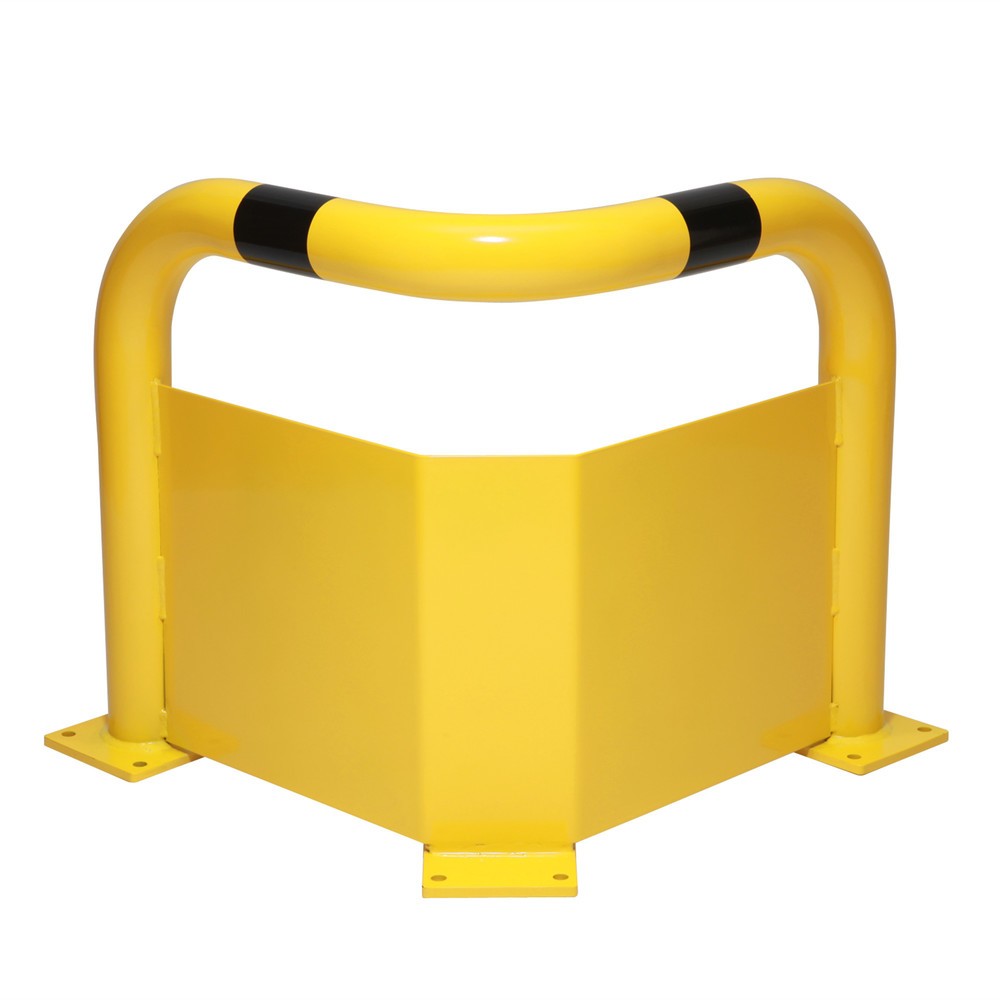 Produktabbildung: MORAVIA Rammschutzbügel mit Unterfahrschutz,  Innenbereich, winkelförmig, HxL 600 x 600 mm