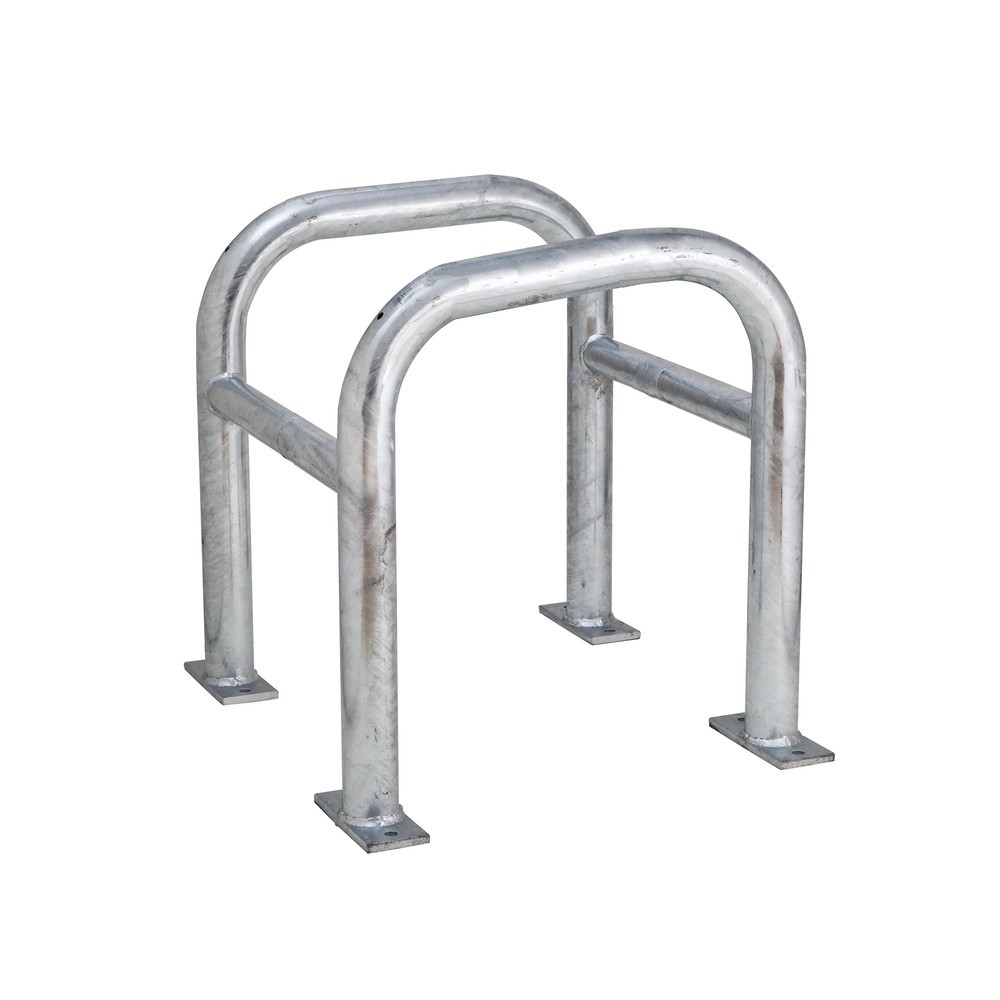 Produktabbildung: MORAVIA Säulen-Anfahrschutz, Aussenbereich, feuerverzinkt, Höhe 600 mm, für Säulenmasse (BxT) 400 x 400 mm