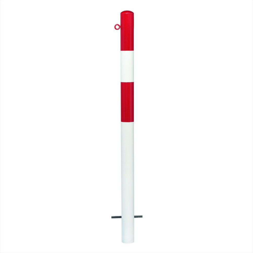 Produktabbildung: MORAVIA Sperrpfosten MORION, feststehend, Rundrohr Ø 76 mm, feuerverzinkt & lackiert, zum Einbetonieren, 1 Kettenöse