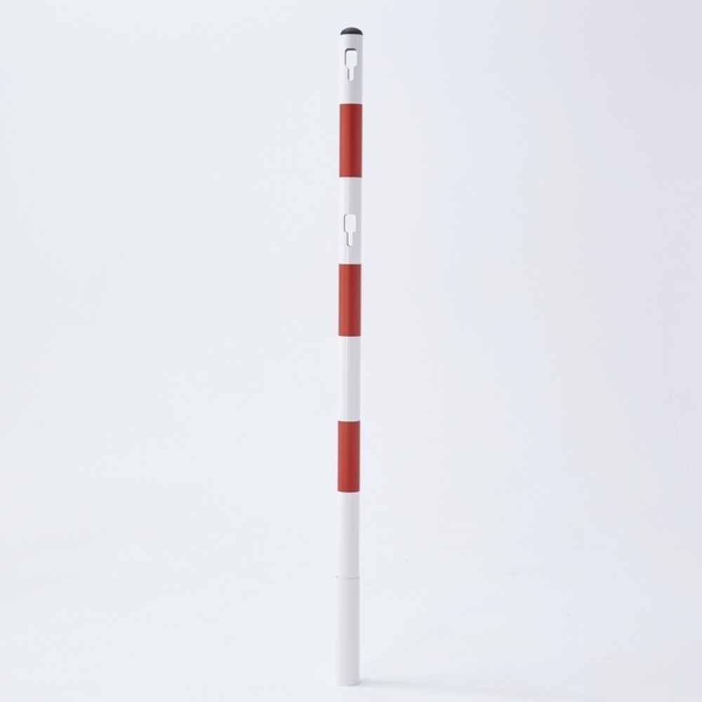 Produktabbildung Nr. 1: MOTTEZ Metallpfosten, Höhe 1.500 mm, weiss-rot