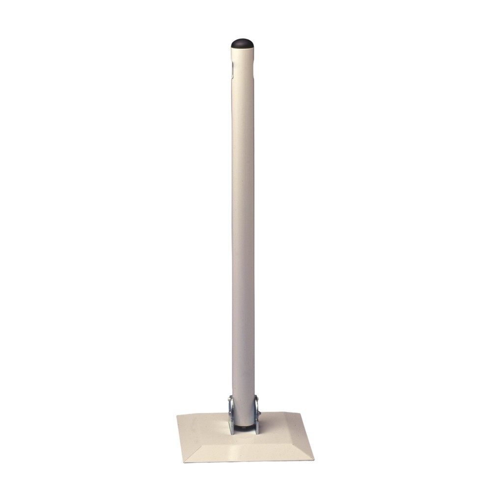 Illustration du produit: MOTTEZ Potelet métallique sur coupelle carrée rabattable, blanc
