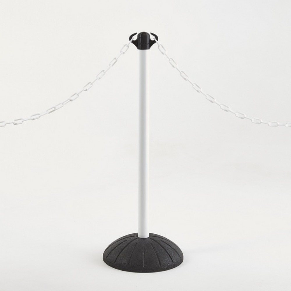 Illustration du produit: MOTTEZ Potelet Pro avec socle en caoutchouc, blanc et noir