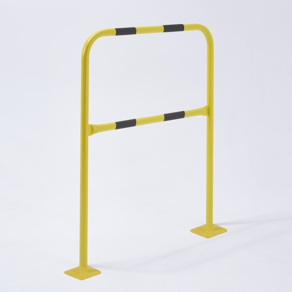 Produktabbildung: MOTTEZ Rammschutzbügel, Innenbereich, HxL 1.000 x 1.000 mm, schwarz-gelb