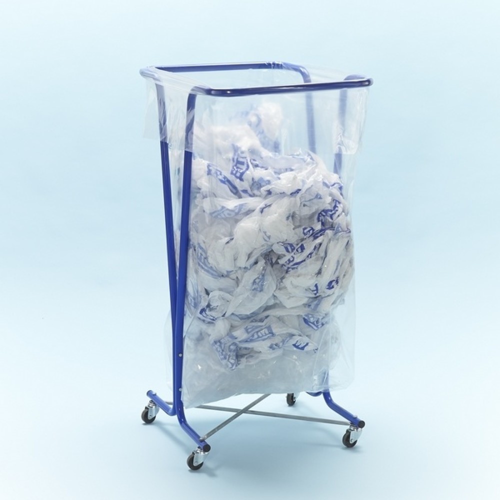 Produktabbildung Nr. 2: MOTTEZ Support pour sacs poubelle 400 litres avec roulettes, bleu