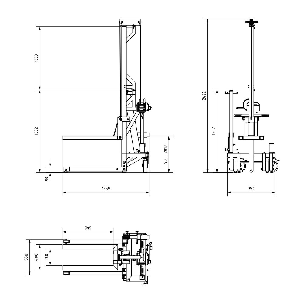 Produktabbildung Nr. 7: Multilift en aluminium SCHILLING, capacité de charge 250 kg