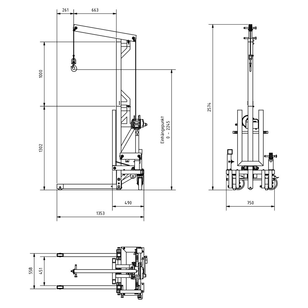 Produktabbildung Nr. 9: Multilift en aluminium SCHILLING, capacité de charge 250 kg