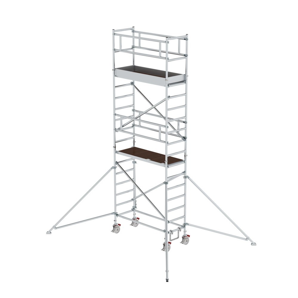 Illustration du produit: Munk Échafaudage roulant 0,75 x 1,80 m avec stabilisateurs Hauteur de plate-forme 4,35 m