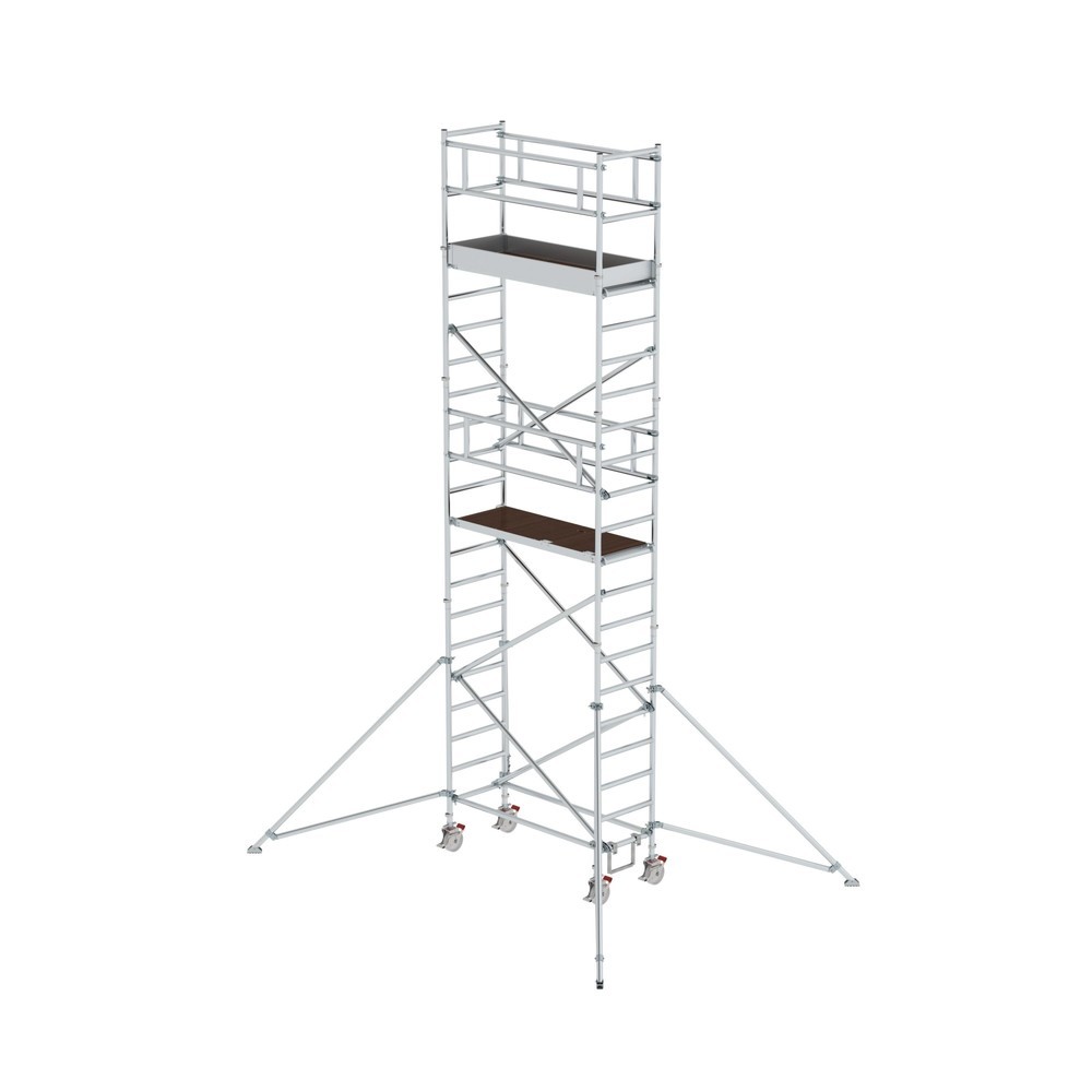 Illustration du produit: Munk Échafaudage roulant 0,75 x 1,80 m avec stabilisateurs Hauteur de plate-forme 5,35 m