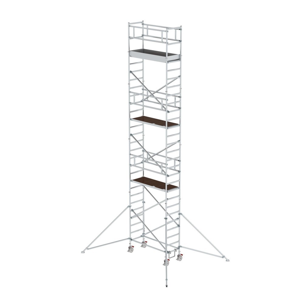 Illustration du produit: Munk Échafaudage roulant 0,75 x 1,80 m avec stabilisateurs Hauteur de plate-forme 7,35 m