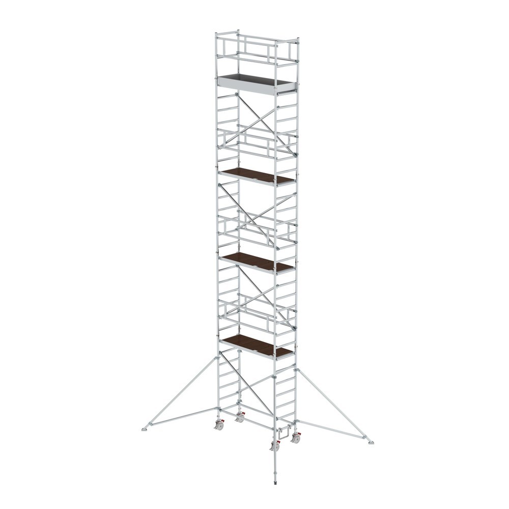 Illustration du produit: Munk Échafaudage roulant 0,75 x 1,80 m avec stabilisateurs Hauteur de plate-forme 8,35 m