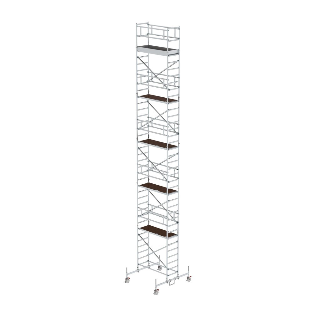 Illustration du produit: Munk Échafaudage roulant 0,75 x 1,80 m avec traverse mobile Hauteur de plate-forme 10,45 m