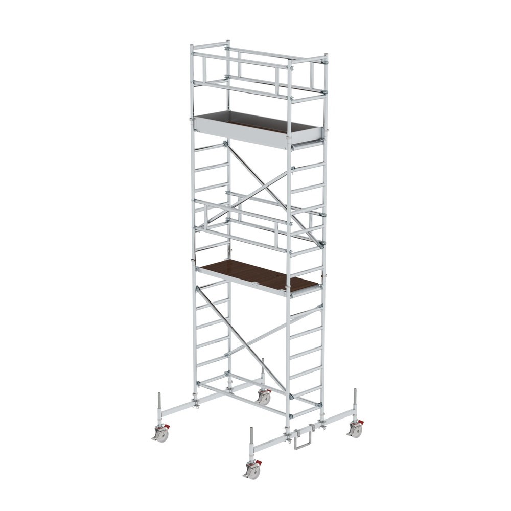 Illustration du produit: Munk Échafaudage roulant 0,75 x 1,80 m avec traverse mobile Hauteur de plate-forme 4,45 m