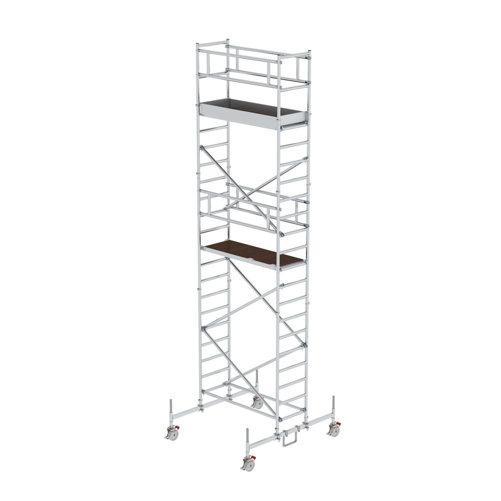Illustration du produit: Munk Échafaudage roulant 0,75 x 1,80 m avec traverse mobile Hauteur de plate-forme 5,45 m