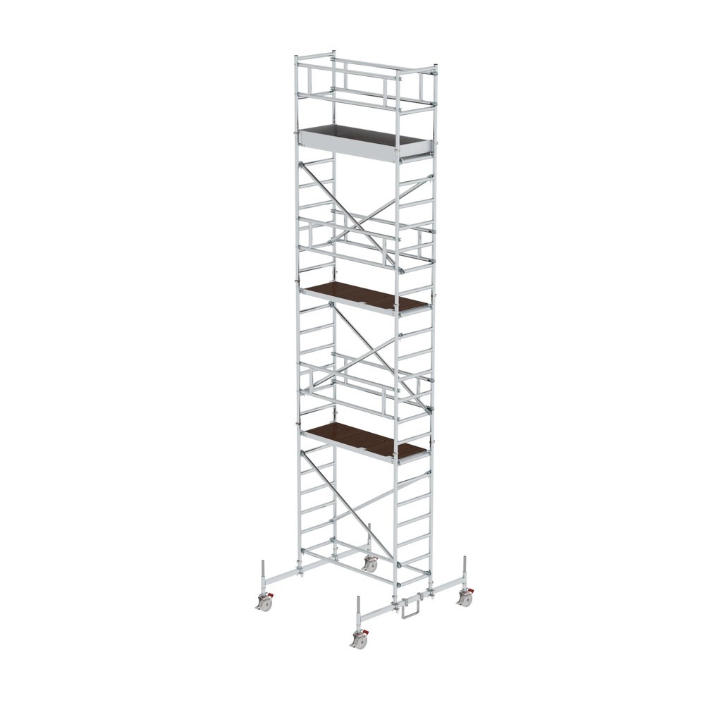 Illustration du produit: Munk Échafaudage roulant 0,75 x 1,80 m avec traverse mobile Hauteur de plate-forme 6,45 m