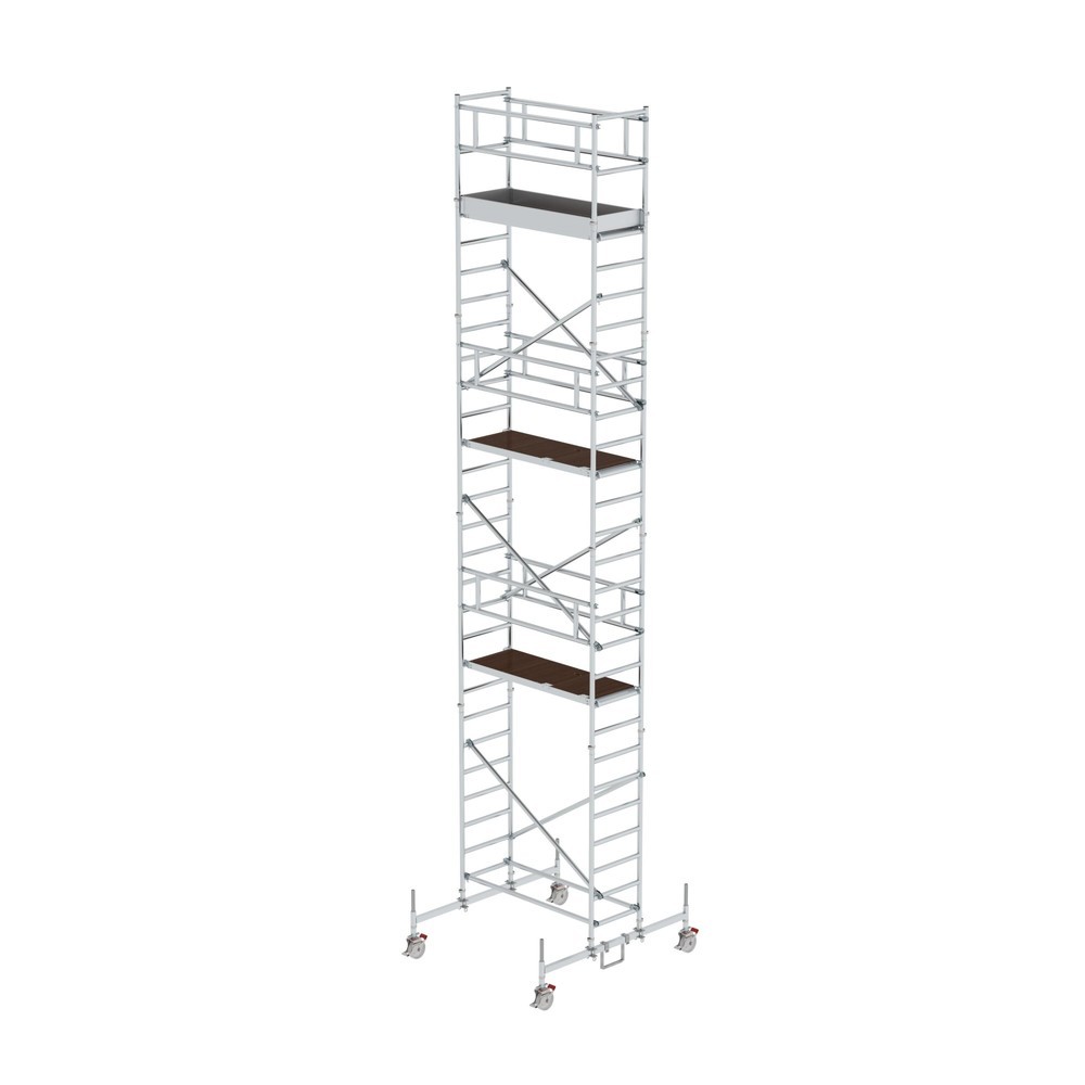 Illustration du produit: Munk Échafaudage roulant 0,75 x 1,80 m avec traverse mobile Hauteur de plate-forme 7,45 m