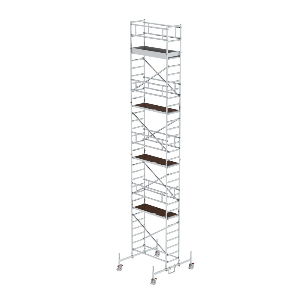 Illustration du produit: Munk Échafaudage roulant 0,75 x 1,80 m avec traverse mobile Hauteur de plate-forme 8,45 m