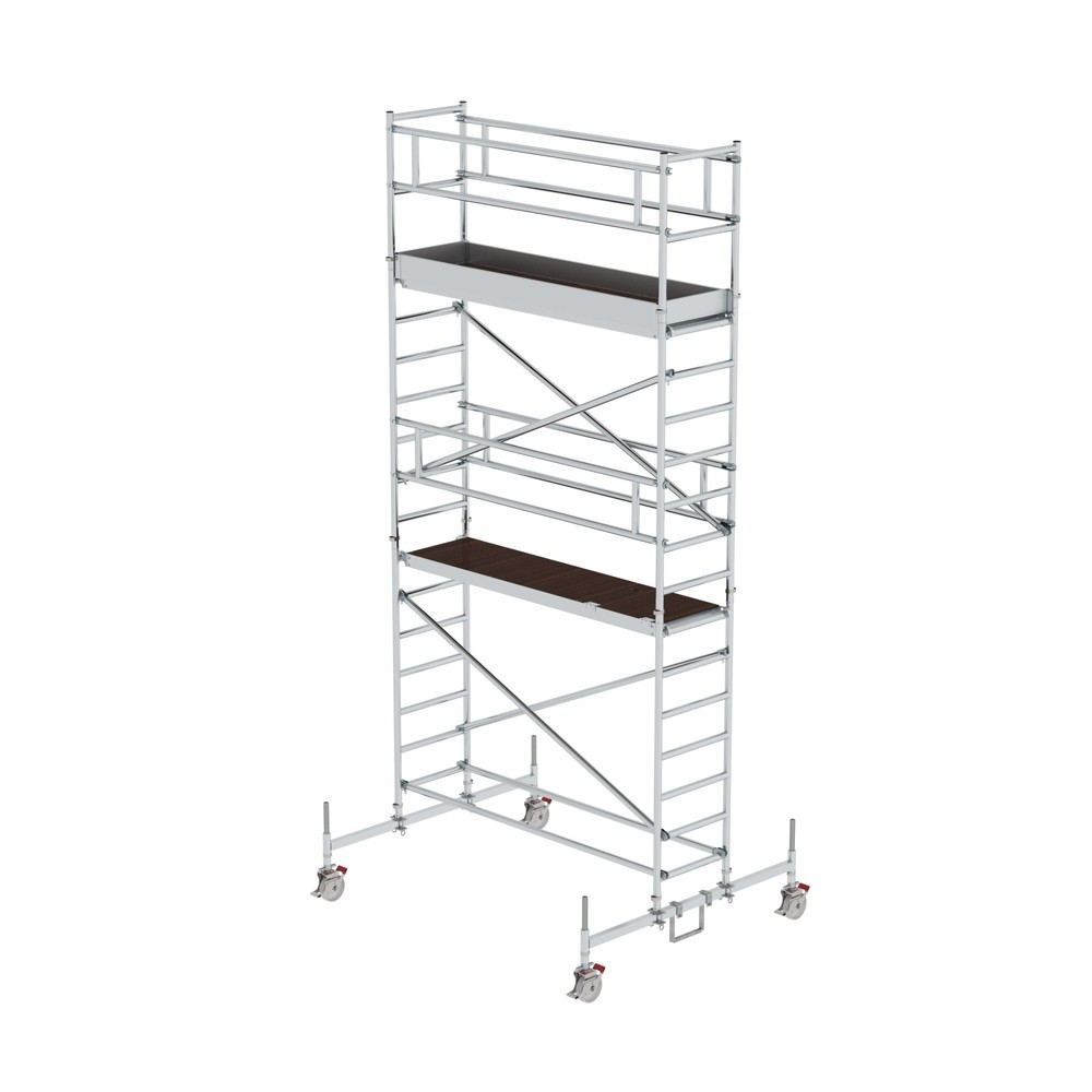 Illustration du produit: Munk Échafaudage roulant 0,75 x 2,45 m avec traverse mobile Hauteur de plate-forme 4,45 m