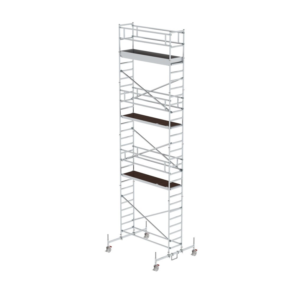 Illustration du produit: Munk Échafaudage roulant 0,75 x 2,45 m avec traverse mobile Hauteur de plate-forme 7,45 m