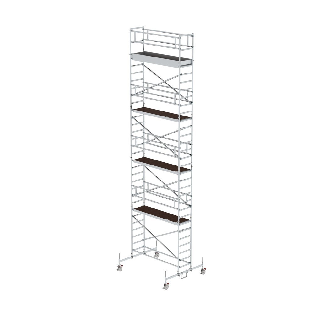 Illustration du produit: Munk Échafaudage roulant 0,75 x 2,45 m avec traverse mobile Hauteur de plate-forme 8,45 m