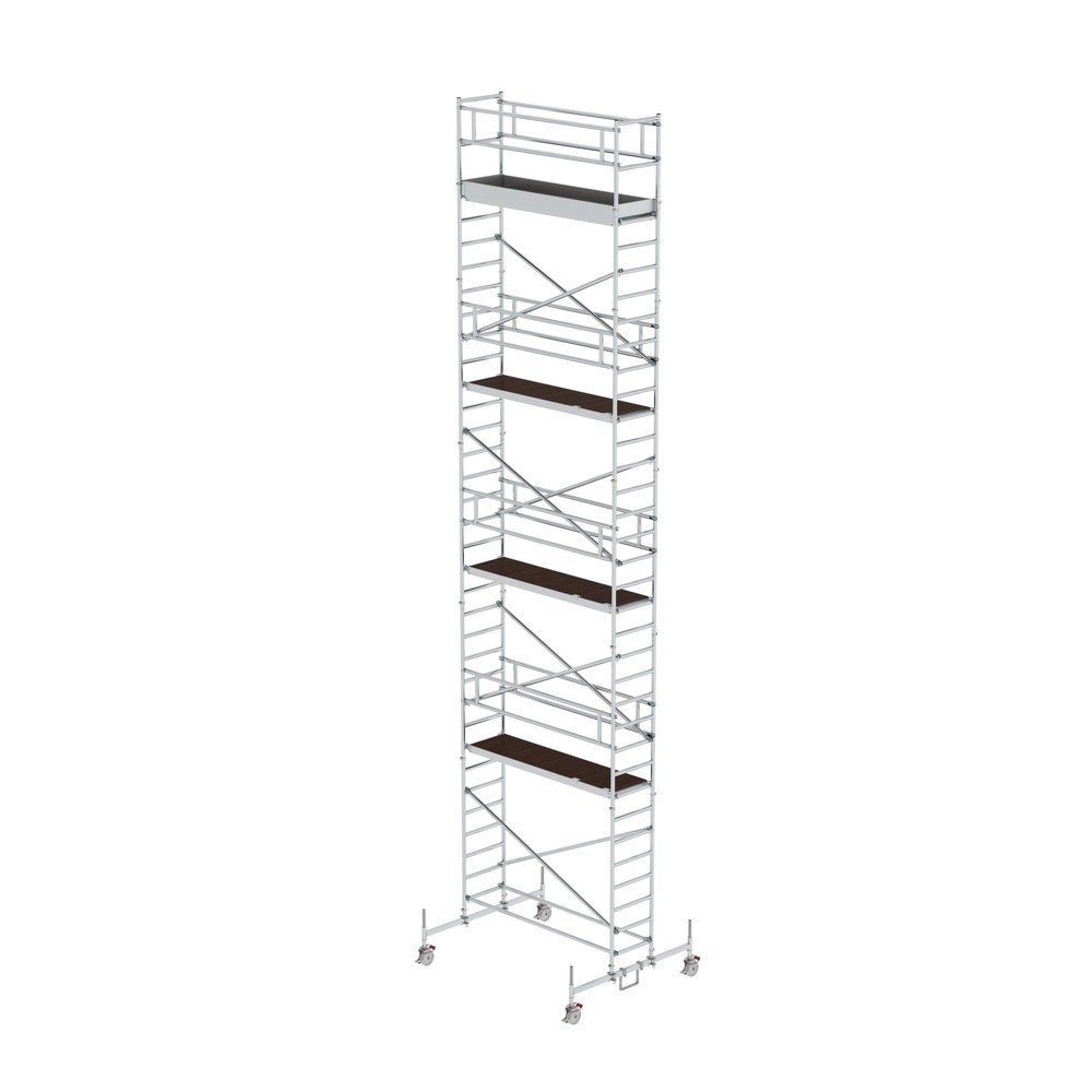 Illustration du produit: Munk Échafaudage roulant 0,75 x 2,45 m avec traverse mobile Hauteur de plate-forme 9,45 m