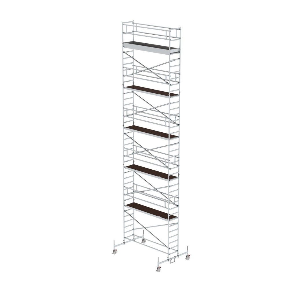 Illustration du produit: Munk Échafaudage roulant 0,75 x 3,0 m avec traverse mobile Hauteur de plate-forme 10,45 m