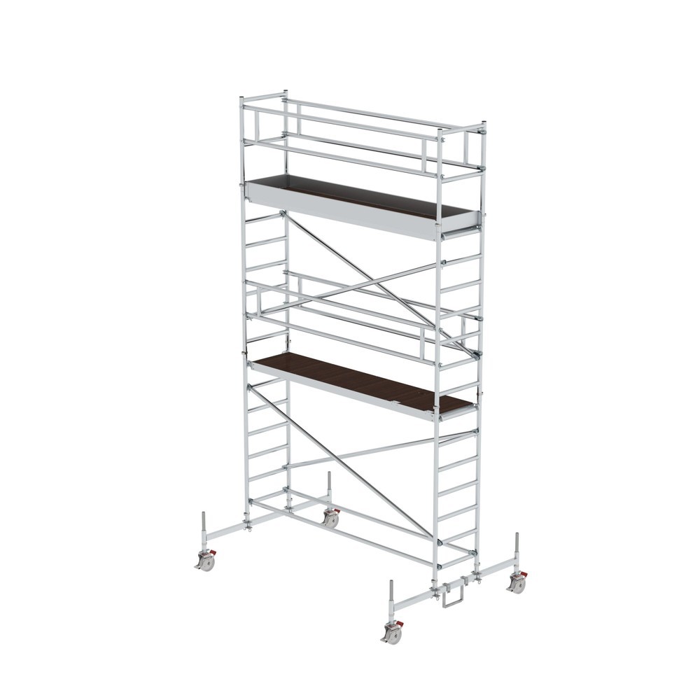 Illustration du produit: Munk Échafaudage roulant 0,75 x 3,0 m avec traverse mobile Hauteur de plate-forme 4,45 m