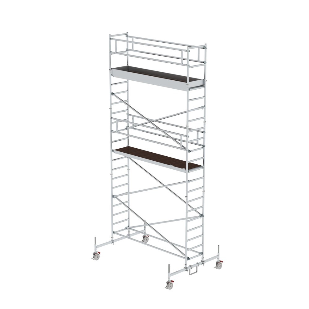 Illustration du produit: Munk Échafaudage roulant 0,75 x 3,0 m avec traverse mobile Hauteur de plate-forme 5,45 m