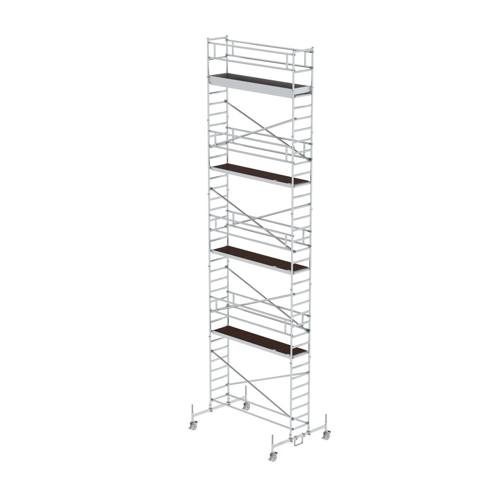 Illustration du produit: Munk Échafaudage roulant 0,75 x 3,0 m avec traverse mobile Hauteur de plate-forme 9,45 m