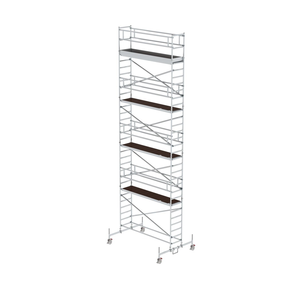 Illustration du produit: Munk Échafaudage roulant 0,75 x 3,0 m avec traverse mobile Hauteur de plate-forme 8,45 m
