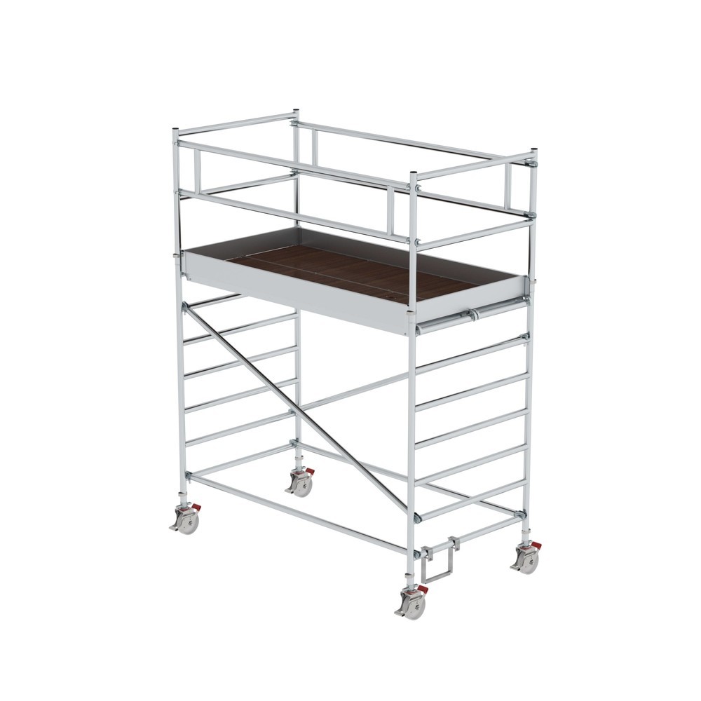 Illustration du produit: Munk Échafaudage roulant 1,35 x 2,45 m avec double plate-forme Hauteur de plate-forme 2,35 m