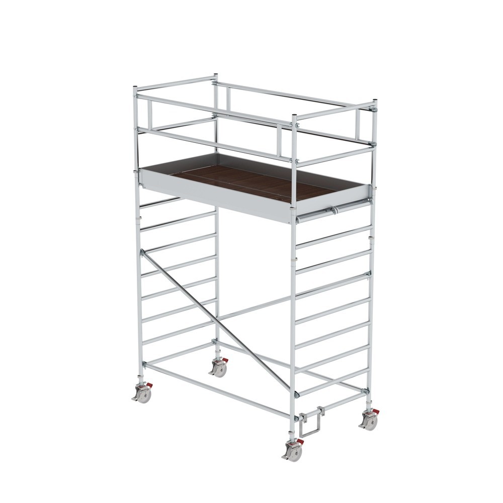 Illustration du produit: Munk Échafaudage roulant 1,35 x 2,45 m avec double plate-forme Hauteur de plate-forme 3 m