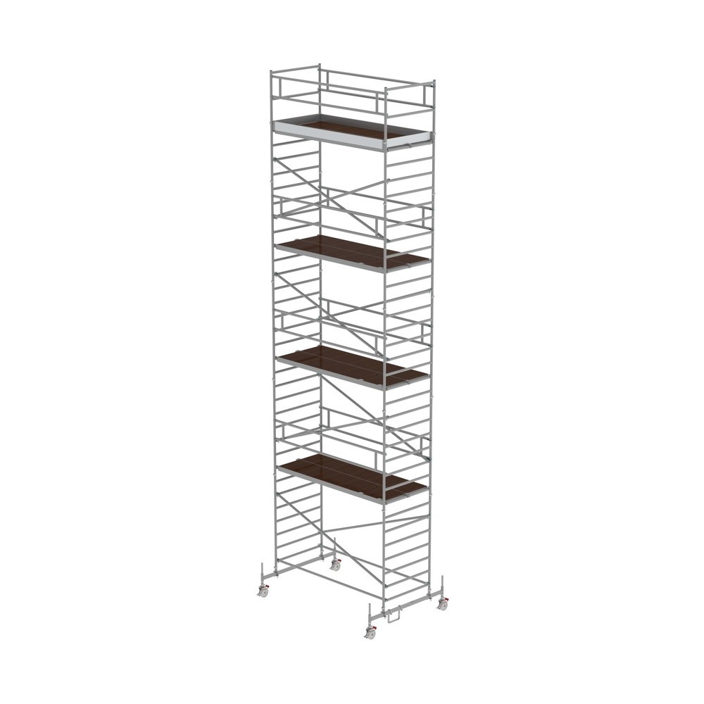 Illustration du produit: Munk Échafaudage roulant 1,35 x 3,0 m avec traverse mobile et double plate-forme Hauteur de plate-forme 9,45 m