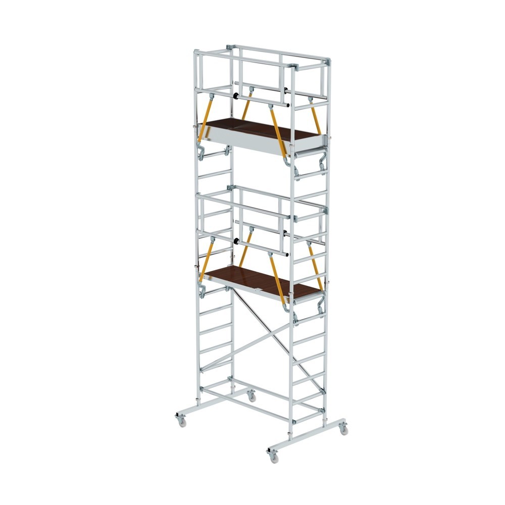Illustration du produit: Munk Échafaudage roulant ML standard SG 0,75 x 1,80 m Hauteur de plate-forme 4,10 m