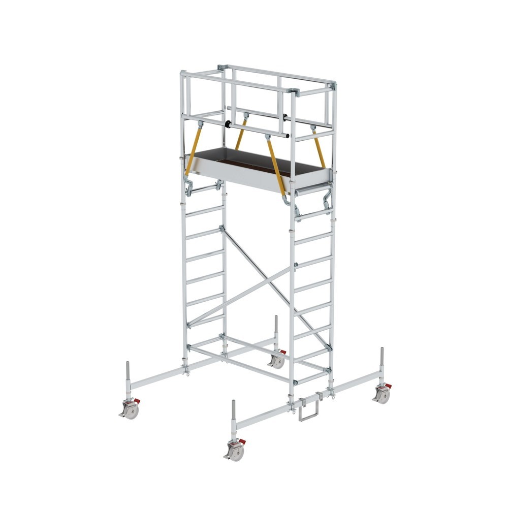 Illustration du produit: Munk Échafaudage roulant SG 0,75 x 1,80 m avec traverse mobile Hauteur de plate-forme 3,26 m