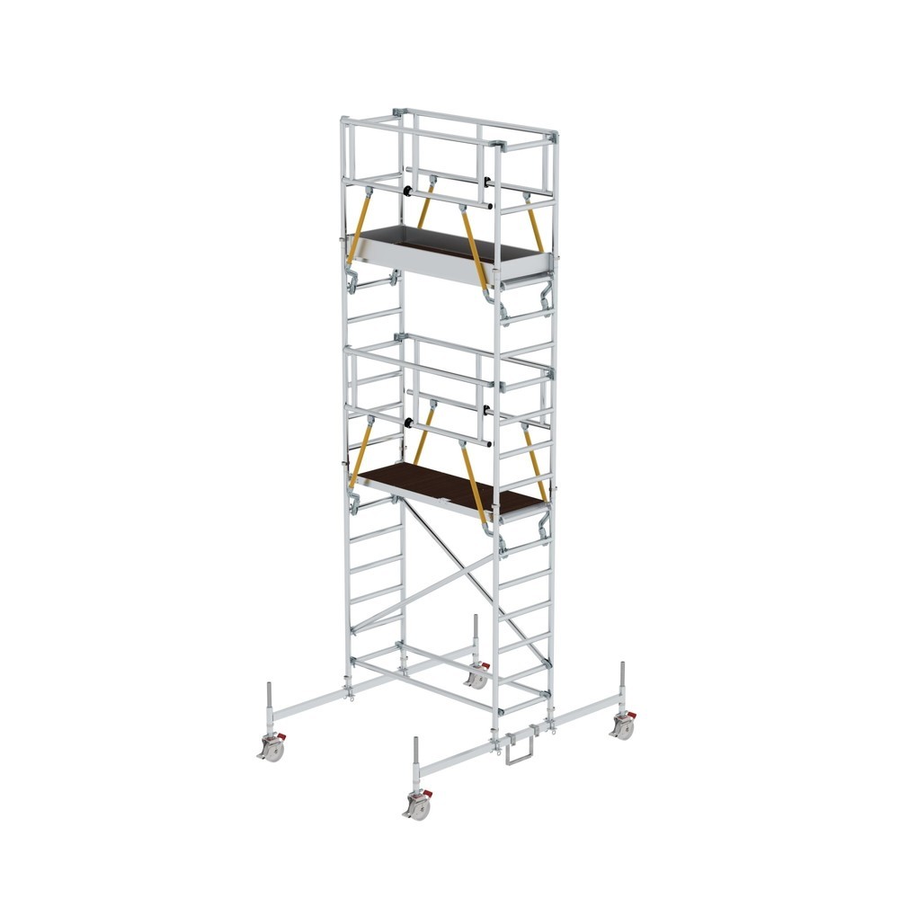 Illustration du produit: Munk Échafaudage roulant SG 0,75 x 1,80 m avec traverse mobile Hauteur de plate-forme 4,66 m